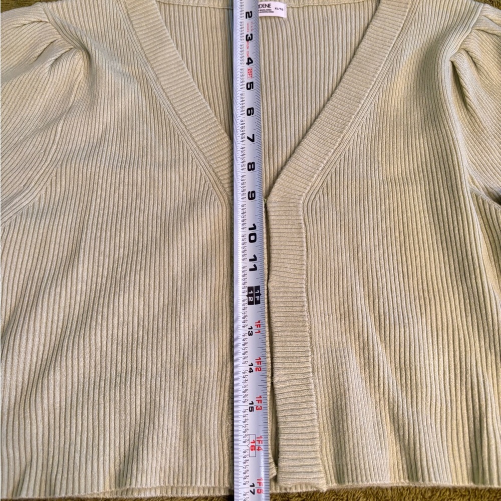 Ardene Ribbed Knit Shrug in light Sage Green - Picture 12 of 12
